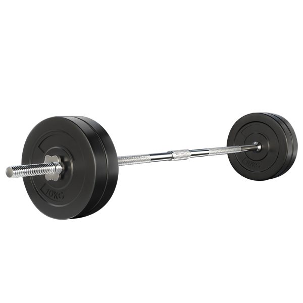 Barbell Weight Set Plates Bar Bench Press Fitness Exercise Home Gym 168cm – 48 kg