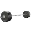 Barbell Weight Set Plates Bar Bench Press Fitness Exercise Home Gym 168cm – 68 kg