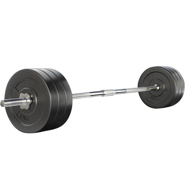 Barbell Weight Set Plates Bar Bench Press Fitness Exercise Home Gym 168cm – 68 kg