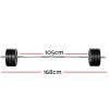 Barbell Weight Set Plates Bar Bench Press Fitness Exercise Home Gym 168cm – 68 kg