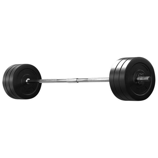 Barbell Weight Set Plates Bar Bench Press Fitness Exercise Home Gym 168cm – 68 kg