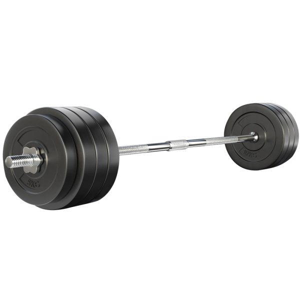 Barbell Weight Set Plates Bar Bench Press Fitness Exercise Home Gym 168cm – 78 kg