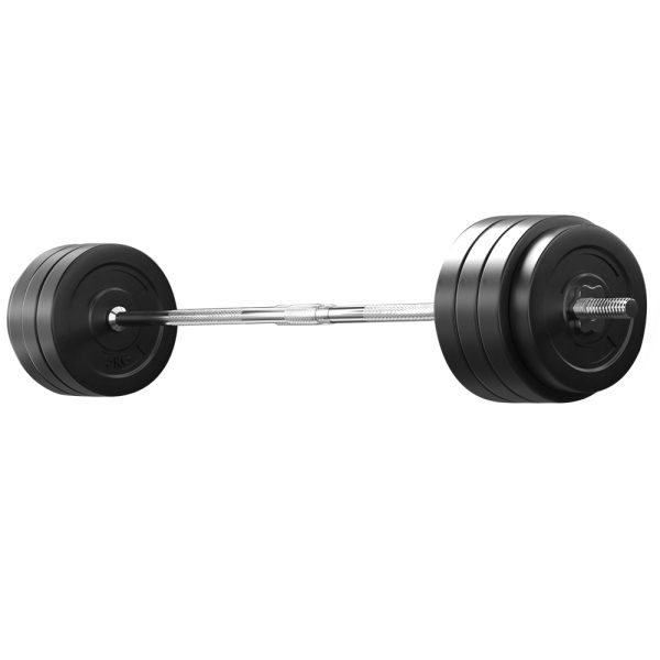 Barbell Weight Set Plates Bar Bench Press Fitness Exercise Home Gym 168cm – 78 kg