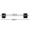 Barbell Weight Set Plates Bar Bench Press Fitness Exercise Home Gym 168cm – 88 kg