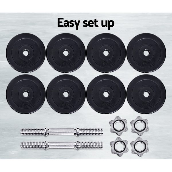 Dumbbells Dumbbell Set Weight Plates Home Gym Fitness Exercise – 25 KG