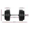 Dumbbells Dumbbell Set Weight Plates Home Gym Fitness Exercise – 30 KG