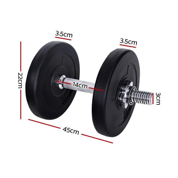 Dumbbells Dumbbell Set Weight Plates Home Gym Fitness Exercise – 15 KG