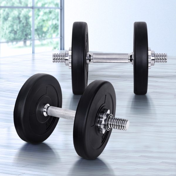 Dumbbells Dumbbell Set Weight Plates Home Gym Fitness Exercise – 15 KG