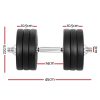 Dumbbells Dumbbell Set Weight Plates Home Gym Fitness Exercise – 35 KG