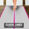 Air Track Inflatable Tumbling Gymnastics Mat – 4 x 2 M, Grey and Pink