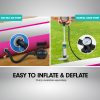 Air Track Inflatable Tumbling Gymnastics Mat – 4 x 2 M, Grey and Pink