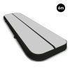 Air Track Inflatable Tumbling Gymnastics Mat – 6 x 1 M, Grey and Black