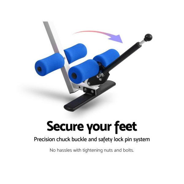 Gravity Inversion Table Foldable Stretcher Inverter Home Gym Fitness – Blue