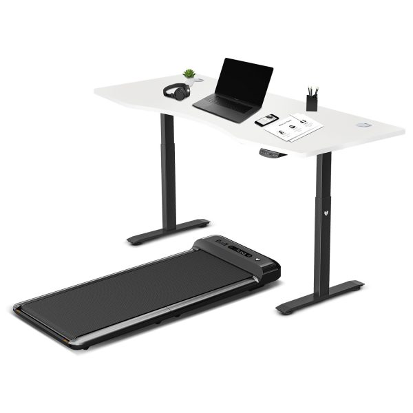 Lifespan Fitness Walkingpad M2 Treadmill with Dual Motor Automatic Standing Desk – 180 cm, Black and White