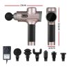 Massage Gun 6 Heads Massager Electric LCD Vibration Relief Percussion – Gold