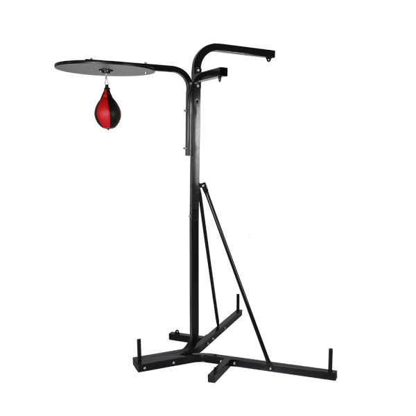 Punching Bag Stand 3 Station Boxing Frame Sports Home Gym Training 227cm