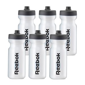 Reebok Water Bottle (500ml, Clear), Pack of 6