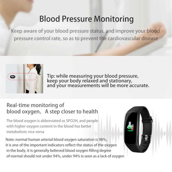Sport Monitor Wrist Touch Fitness Tracker Smart Watch