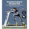 Electric Treadmill Home Gym Exercise Running Machine Fitness Equipment Compact Fully Foldable 420mm Belt – White