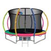 10FT Trampoline for Kids w/ Ladder Enclosure Safety Net Rebounder Colors