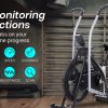 PROFLEX Air Bike Fan Resistance Exercise Fitness Home Gym Bicycle Pulse – Black and Silver