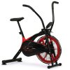 PROFLEX Air Bike Fan Resistance Exercise Fitness Home Gym Bicycle Pulse – Black and Red