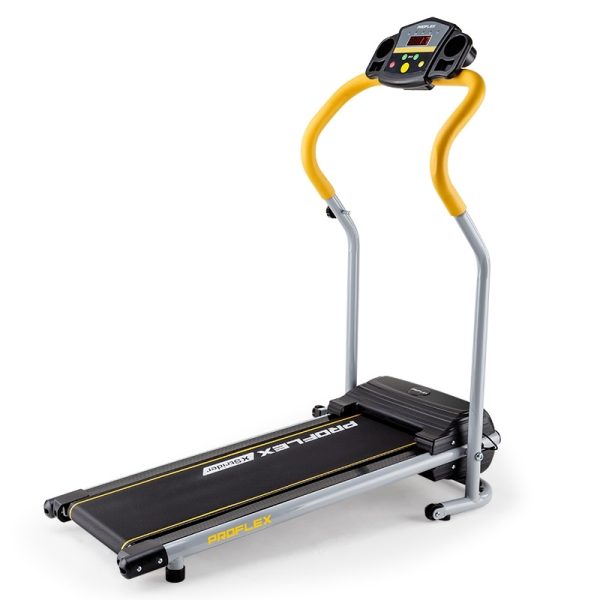 PROFLEX Electric Mini Walking Treadmill Compact Fitness Machine Exercise Equipment. – Black and Yellow