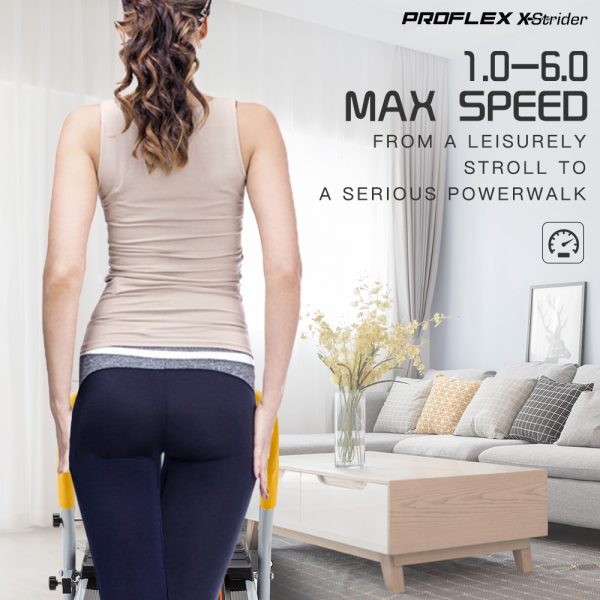 PROFLEX Electric Mini Walking Treadmill Compact Fitness Machine Exercise Equipment. – Black and Yellow