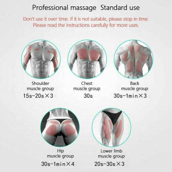 POWERFUL 6 Heads LCD Massage Gun Percussion Vibration Muscle Therapy Deep Tissue – Red