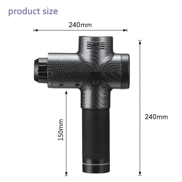 POWERFUL 6 Heads LCD Massage Gun Percussion Vibration Muscle Therapy Deep Tissue – Red