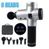 POWERFUL 6 Heads LCD Massage Gun Percussion Vibration Muscle Therapy Deep Tissue – Red