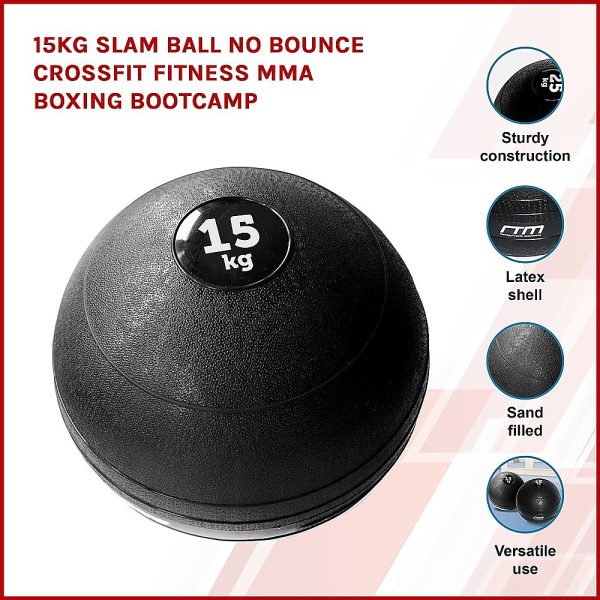 Slam Ball No Bounce Crossfit Fitness MMA Boxing BootCamp – 15 KG
