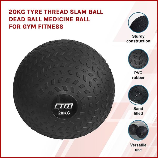 Tyre Thread Slam Ball Dead Ball Medicine Ball for Gym Fitness – 20 KG