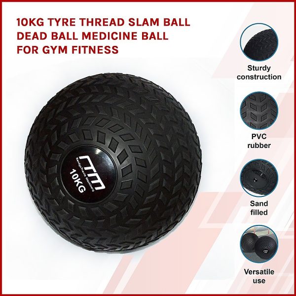 Tyre Thread Slam Ball Dead Ball Medicine Ball for Gym Fitness – 10 KG