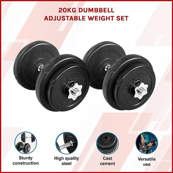 Dumbbell Adjustable Weight Set – 20 KG