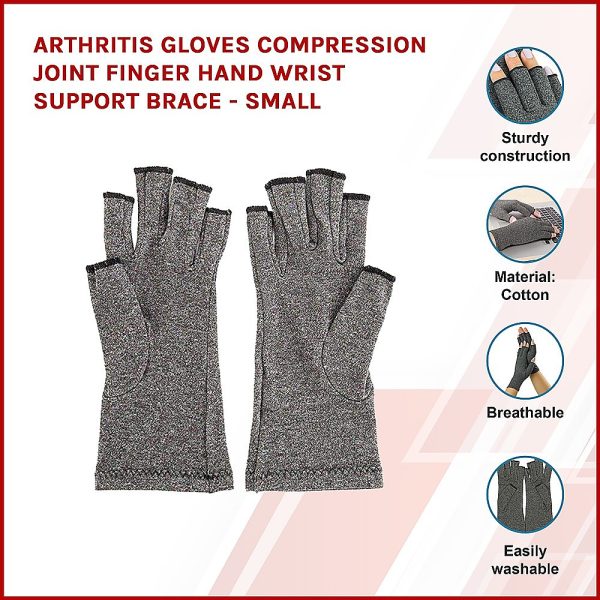 Arthritis Gloves Compression Joint Finger Hand Wrist Support Brace – Small