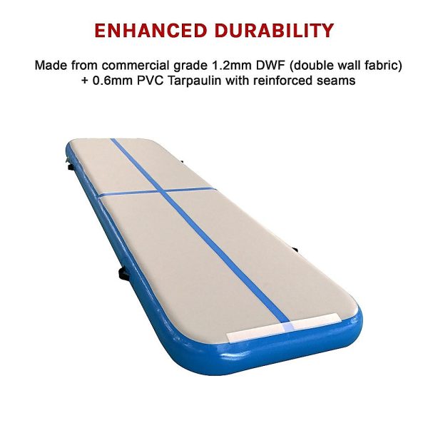 Inflatable Air Track Gym Mat Airtrack Tumbling Gymnastics Tumbling with Pump – 6 M