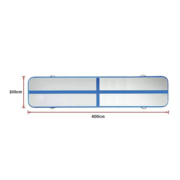 Inflatable Air Track Gym Mat Airtrack Tumbling Gymnastics Tumbling with Pump – 6 M