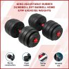 Adjustable Rubber Dumbbell Set Barbell Home GYM Exercise Weights – 40 KG
