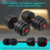 Adjustable Rubber Dumbbell Set Barbell Home GYM Exercise Weights – 40 KG