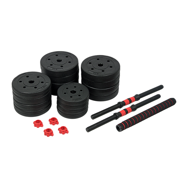 Adjustable Rubber Dumbbell Set Barbell Home GYM Exercise Weights – 40 KG