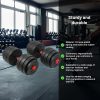 Adjustable Rubber Dumbbell Set Barbell Home GYM Exercise Weights – 40 KG