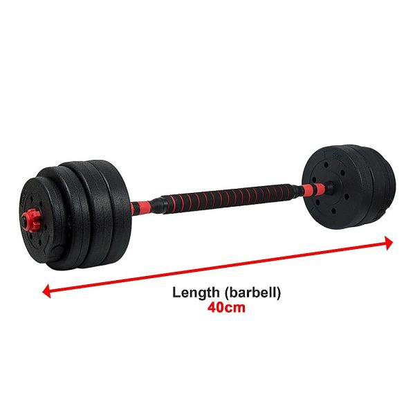 Adjustable Rubber Dumbbell Set Barbell Home GYM Exercise Weights – 40 KG