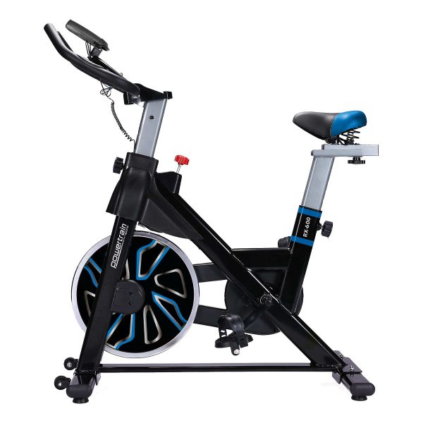 PowerTrain RX-600 Exercise Spin Bike Cardio Cycle – Blue
