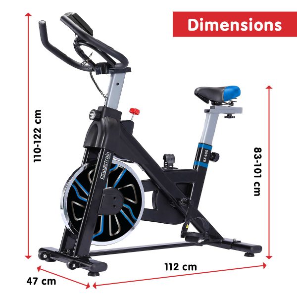 PowerTrain RX-600 Exercise Spin Bike Cardio Cycle – Blue