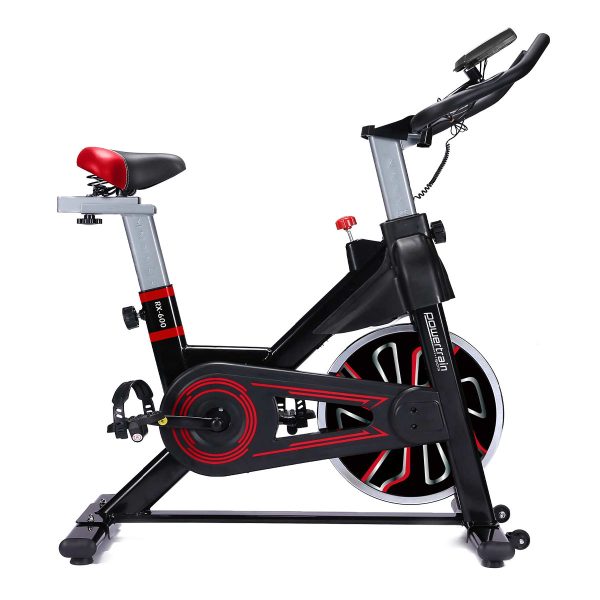 PowerTrain RX-600 Exercise Spin Bike Cardio Cycle – Red