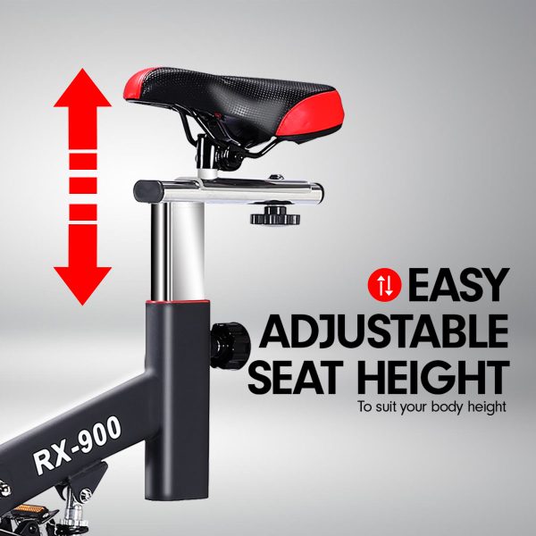 Powertrain RX-900 Exercise Spin Bike Cardio Cycling – Red
