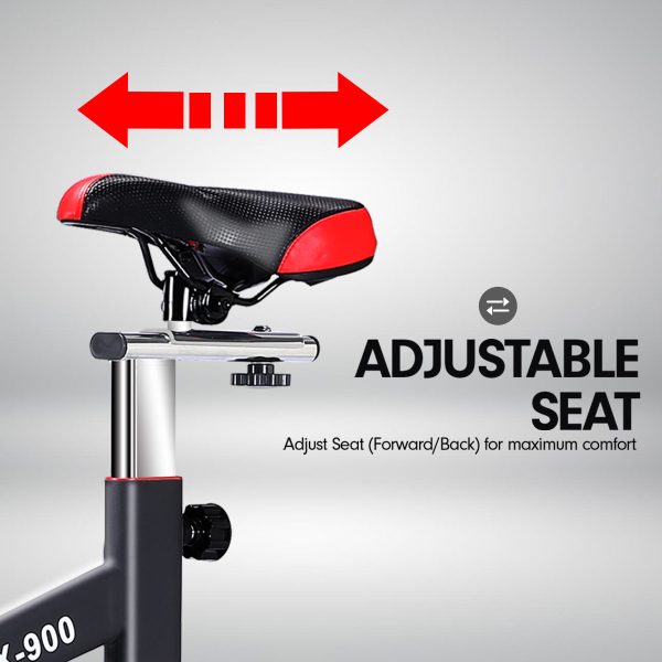Powertrain RX-900 Exercise Spin Bike Cardio Cycling – Red