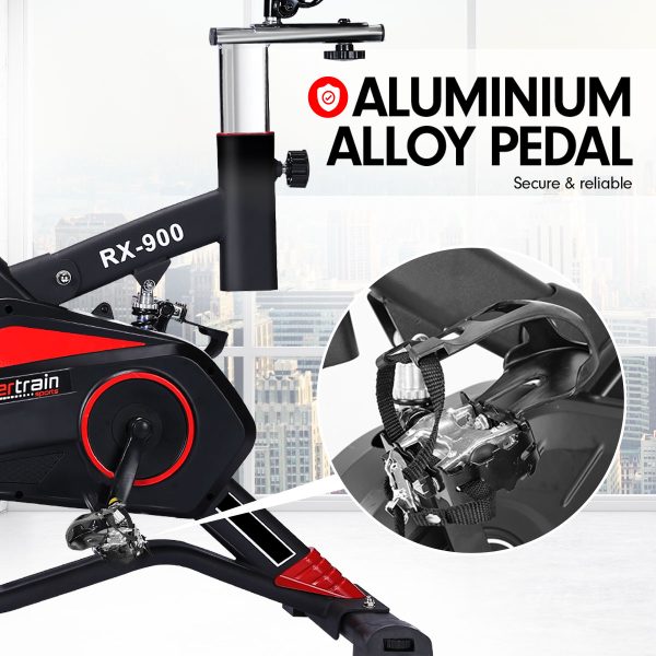 Powertrain RX-900 Exercise Spin Bike Cardio Cycling – Red