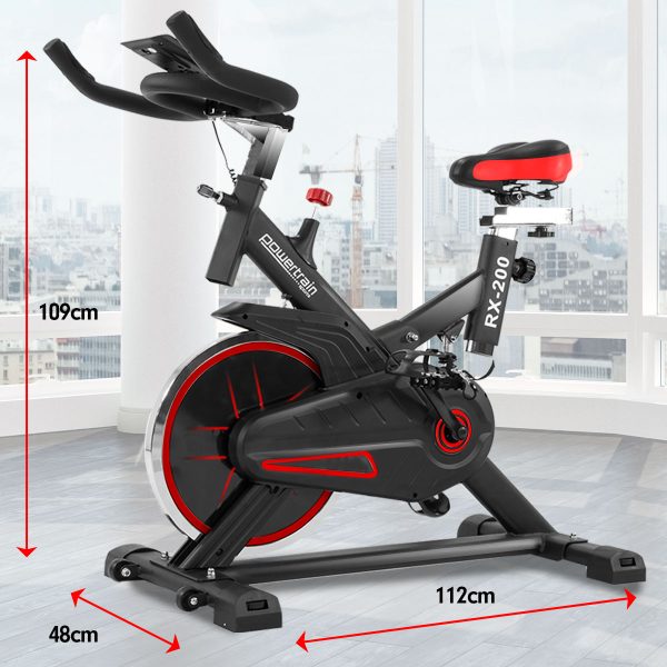 Powertrain RX-200 Exercise Spin Bike Cardio Cycling – Red